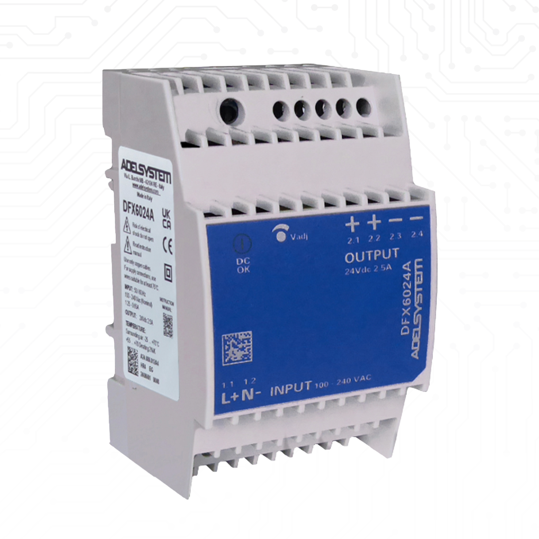 24V 65W Power Supply - DFX6024A Din Rail Power Supplies adel ssytem